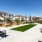 game lawn near outdoor grilling area