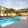a swimming pool in a courtyard